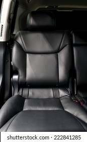 Rear Passenger Leather Seat. Car Interior. 