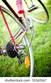 rear bike wheel with cassette