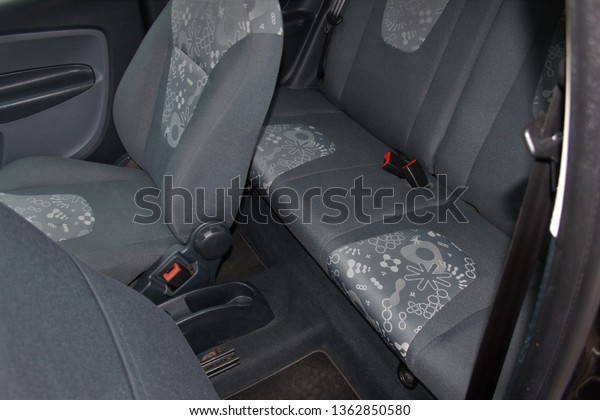 Rear seats of a
car interior. Auto back
seats.
