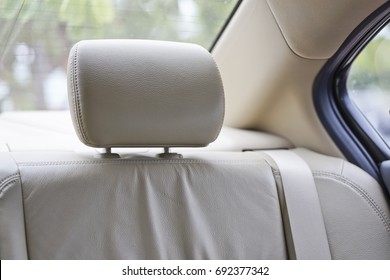 Rear Seats Head Rest In The Car.