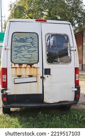 Rear Side Of An Old Van