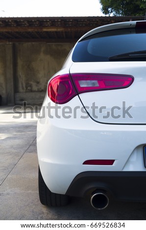 Rear of a sports car