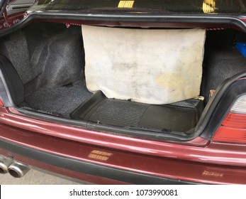 Rear storage space of the vehicle - Shutterstock ID 1073990081