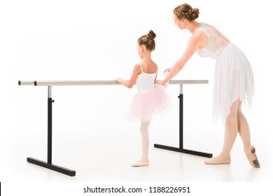 Female Teacher Tutu Helping Little Ballerina Stock Photo (Edit Now ...