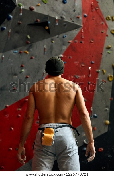 Rear View Athletic Male Climber Naked Stock Photo Shutterstock