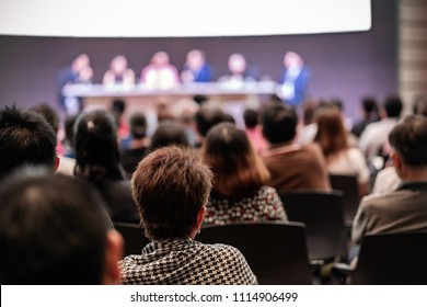 Rear View Audience Conference Hall Seminar Stock Photo 1114906499 ...