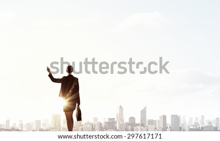 Similar – Image, Stock Photo Start of a new week; just before takeoff the glider inflates. Paraglider