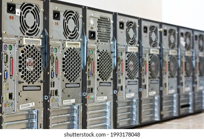 Rear View Computer Cpu Backside Computer Stock Photo 1993178048 ...