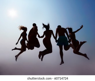 24,417 Hold hands jump Images, Stock Photos & Vectors | Shutterstock