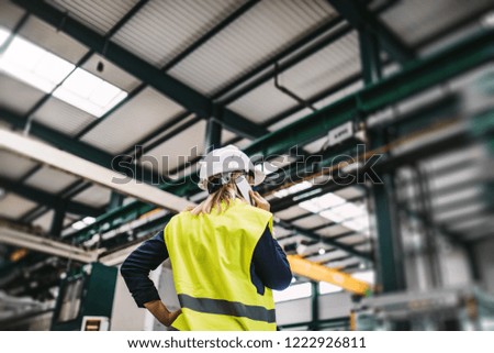 Similar – Image, Stock Photo Industrial plant in building construction