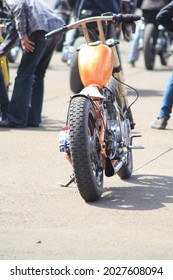 Rear View Of A Japanese-style Motorcycle At A Motorcycle Modification Event, Senayan,kebayoran Baru,South Jakarta, Indonesia, 12 April 2013