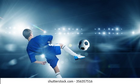 Rear View Kid Boy Blue Uniform Stock Photo 356357516 | Shutterstock