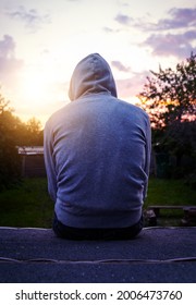 Rear View Lonely Young Man Hoodie Stock Photo 2006473760 | Shutterstock