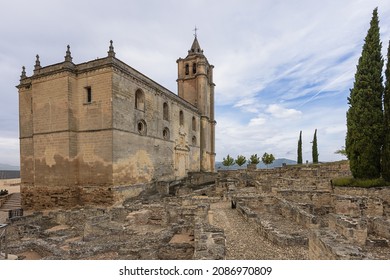 Rear View Of The Main Abbey Church Inside The Fortress Of La Mota, A Large Walled Enclosure Above Alcala La Real