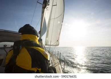 248 Man On Yacht Rear View Images, Stock Photos & Vectors | Shutterstock