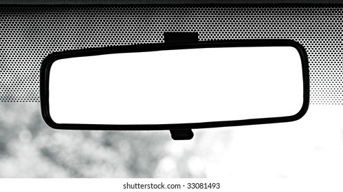 Rear view mirror with clipping path - Shutterstock ID 33081493