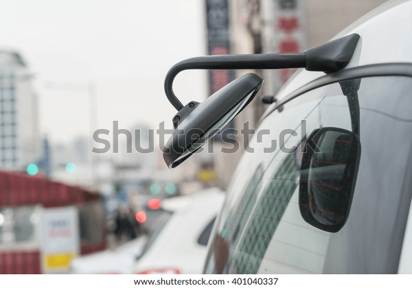 back mirror of car