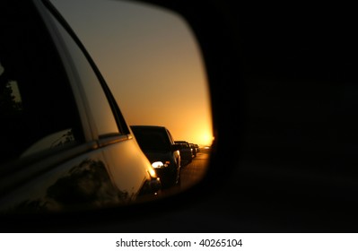Rear View Mirror Reflection