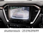 Rear view monitor for reversing system Car display and rear view camera parking assistant car navigation.