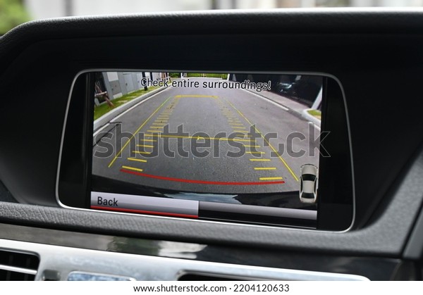Rear view monitor for
reversing system Car display and rear view camera parking assistant
car navigation