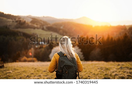 Similar – Image, Stock Photo Enjoy the view Hiking