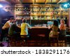 bar counter with people