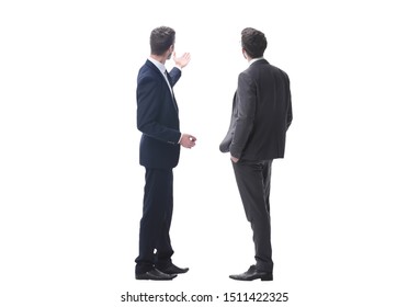 rear view. two businessmen looking at copy space - Powered by Shutterstock