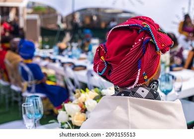 Rear View Of Xhosa Woman During Event