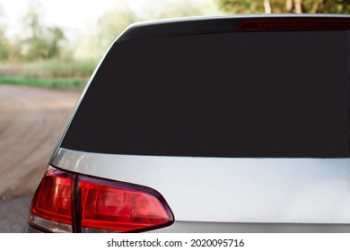 Rear Window Car Mock Up Places For Design, Car Decal