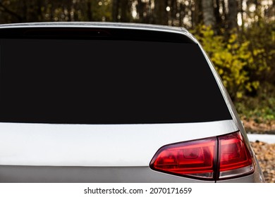 Rear Window Car Mockup Outdoors Places For Design, Car Decal Stickers