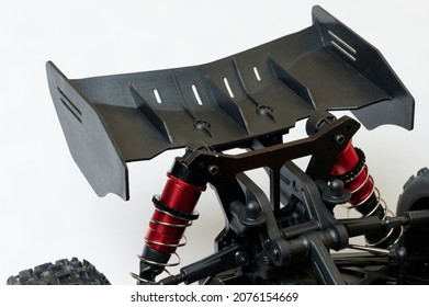 Rear Wing Of Rc Car Isolated On Studio Background