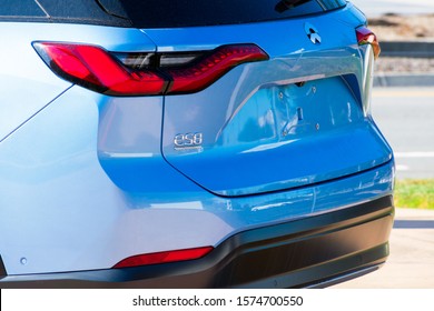 Rearview Closeup. NIO ES8 Is An All-electric, 7-seater Midsize Sport Utility Vehicle Manufactured By Chinese Automobile Manufacturer NIO - San Jose, California, USA - November, 2019