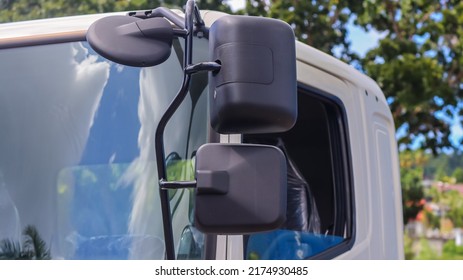 Rearview Mirror Installed In Truck Car