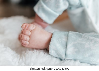 Reborn Doll Boy. Small Legs Close Up