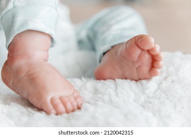 Reborn Doll Boy. Small Legs Close Up