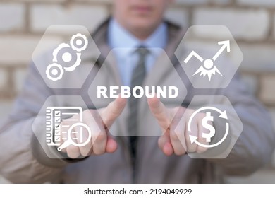 Rebound, Economic And Business Recovery, Economy Bounce Back, Regain, Pick Up And Comeback Concept. Positive Financial Outlook After Recession, Crisis.