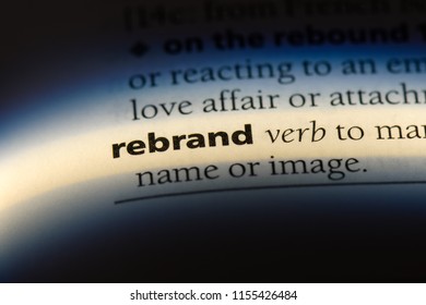 rebrand word in a dictionary. rebrand concept. - Shutterstock ID 1155426484