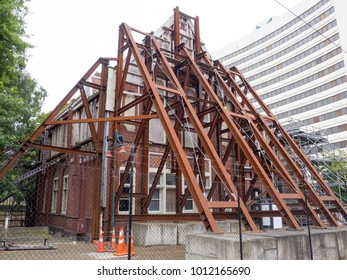 Rebuilding Of Christchurch Building 7 Years After The Earthquake In New Zealand 