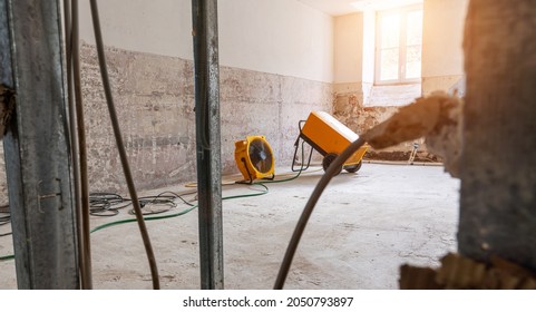 Rebuilding An Old Real Estate Apartment, Prepared And Ready For Renovate After Flood Damage