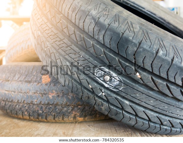 Recap tire car concept. Recap tire service and\
repair mechanic tool
