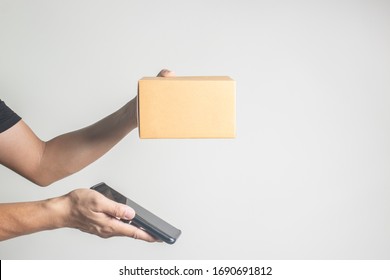 receive package shopping order online transport business - Shutterstock ID 1690691812
