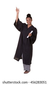 Recent College Graduate In A Cap And Gown