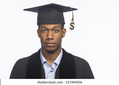 Recent College Graduate And Tuition Price Tag, Horizontal