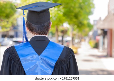 Recent High School Graduate In Gown