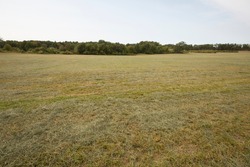 Recently Cut Hay Field In Somers, Connecticut In Early Fall.
