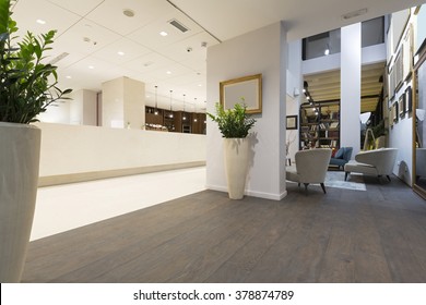 Reception Area With Reception Desk