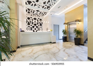 Reception Area Reception Desk Modern Hotel Stock Photo 506903905 ...