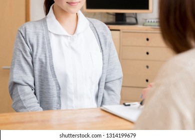 Reception Desk Of The Dental Clinic