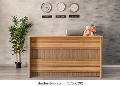 Reception Desk In Hotel