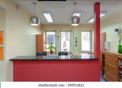 Reception Desk In Small Medical Clinic, Horizontal